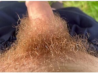 Hairy Dick Peeing In Nature