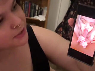 Chastity Cuck Teasing! Dirty Talk Sph & Showing Him Pictures of Me with My Bull! Vibrator Stimulating