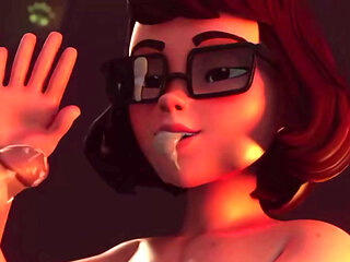 Crazy Horny Velma Give Incredible Blowjob & Facial Cum