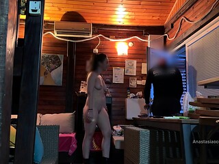 I met delivery guy naked. He asked me to touch my boobs and