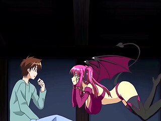 Hentai teen gets blowjob from hot vampire