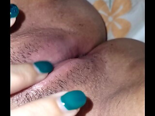 Touching herself