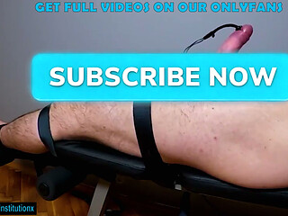 Helpless E-Stim. He Goes Crazy on the Edge. Cock Bouncing and Twitching. No Cum.