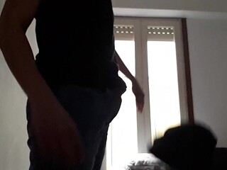 Imaginative Latin babe gets freaky solo