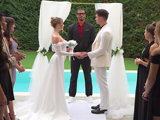 Slut Bride Wedding Threesome