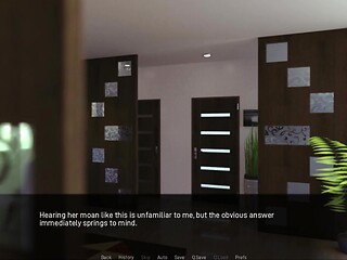 Petite girl's steamy mirror encounter in visual novel game