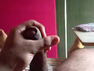 Homemade lil hairy dick that goes from soft to hard until it cums