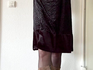 I pamper myself in boots and satin