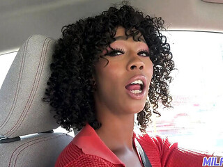 Slender Ebony Beauty Misty Stone Gets Big Dick Cumshot