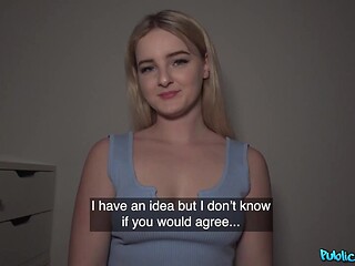 Cute Californian Blonde Fucked by COMPLETE STRANGER - Public Agent