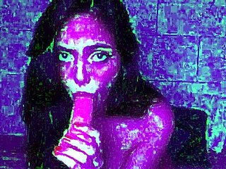 Horny big tit brunette enjoys toying her wet pussy solo
