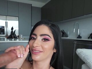 My cute stepsis dropped on her knees