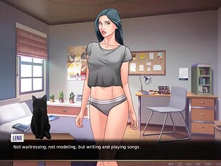 Cute and sexy girl enjoys a steamy sex game in an adult visual novel