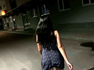 Unknown Girl Easy Catch For Me To Fuck In The Hallway - I Creampie Her Pussy!