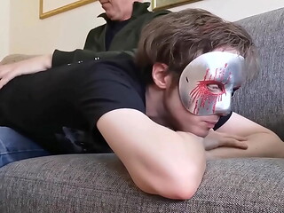 Amateurboy gets his first caning - bloopercam