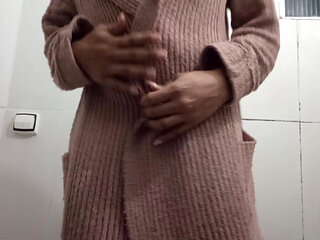 I put my panties aside, showed my big clit and masturbated 3