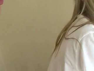 Tattooed Muscle Stud Pounds Blonde Secretary Hard on the Desk