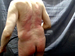 solo subby, full genital candle wax and self whip with AI mistress audio