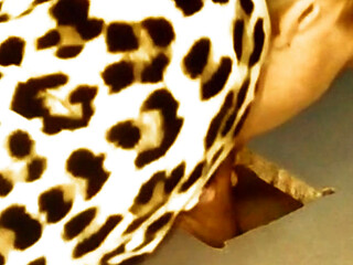 18 Masturbating with Feet up on the Table - Gloryhole - Ruby