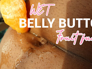 Belly Button Fruit Crushing & Wet Sensory Asmr