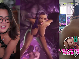 Freaky Hentai Reaction Cute Asian Streamer Goonette Breaks to Pure Overstimulation