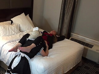 Mistress Cassidy Makes Crossdresser Suck Strap On