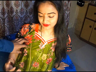 Real Homemade Bhabhi in Night Dress, Hot Devar Fucks Tight Indian Desi Village Girl Pussy