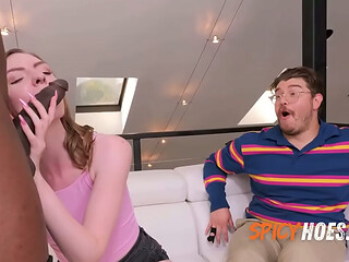 Gorgeous Brunette Girlfriend Cucks Her Gamer Boyfriend With BBC - Celestina Blooms