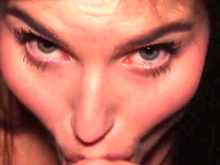 Night POV Blowjob From a Hot Brunette
