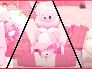 Sticky Situation // ROBLOX Slut Gets Three-wayed~!