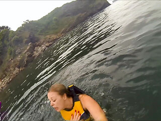Open Water Kayak Disaster for Non Swimmer - Saved by Lifejacket
