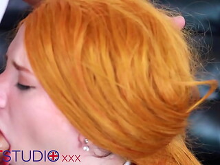 British Redhead, Victoria Greene Sucks, Fucks and Swallows Cum
