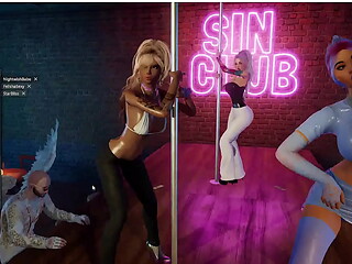 Sexi Nightwiush baby and Milena dancing and kisses