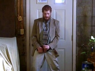 Big-Cock Israeli Daddy Strokes in Suit