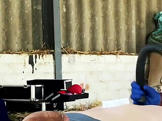 Dominatrix mistress April - just medical experiments from the milking barn