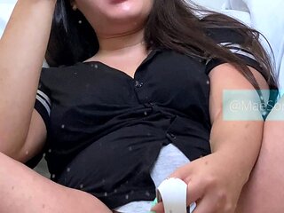 Amateur Brunette Anal Toy