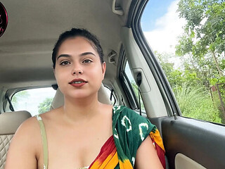 Risky Doggystyle Handjob in Car Outdoors  Hot Hindi Audio Sex