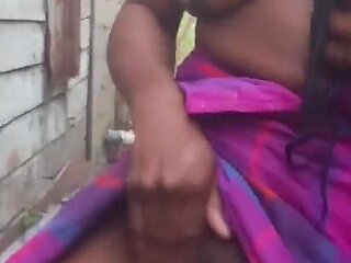 Fingering Rubbing My Hairy Pussy Squirting Outdoors