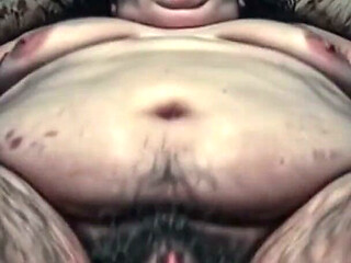 Horny Fat BBW Hairy Pussy Solo Masturbation - Moaning Wet Bush Orgasm