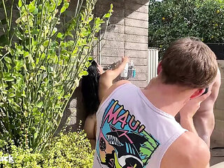 Behind The Scenes Blowjob & Anal Threesome - Mina Moon, Kenzie Love & Yulissa Fox Fucking