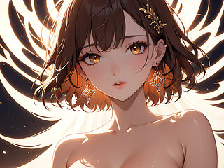 Ember Kiss: a Beautiful Young Woman Lit by a Tiny Flame