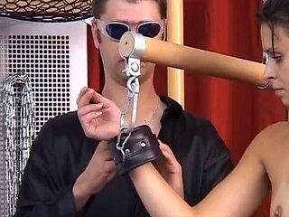 Sexy German babe tied up and facialized after being dominated