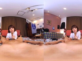 Pov brunette handjob