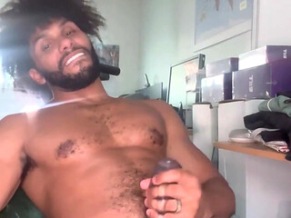 Office Stroke: Man in Suit Masturbation