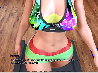 Laura Lustful Secret - Gameplay - Roleplay - Gym - Bouncing Ass Squat and Teasing Trainer