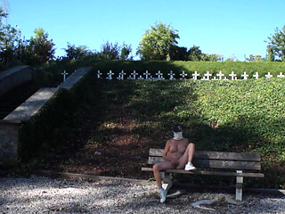 I in a cemetery