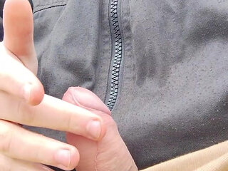 I jerk off in nature. A very sensitive penis. A lot of sperm