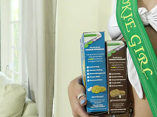 Girl Scout Creams On Neighbors Cock