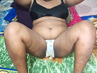 Asian maid shows off her big natural tits while cleaning