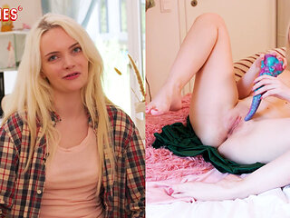 Ersties - Blonde gamer gets tentacle in her fantasy outfit